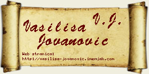 Vasilisa Jovanović vizit kartica
